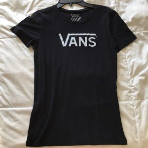 black vans logo tee 🖤